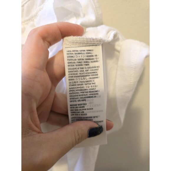 Vintage Y2K Hollister White Tank Top Ruffles Coquette Bella Swan Summer Sz XS - Picture 8 of 8